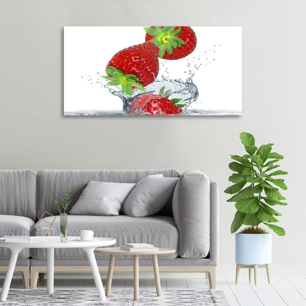 Tableau sur toile Chute de fraises