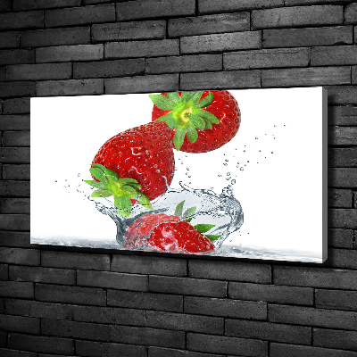 Tableau sur toile Chute de fraises