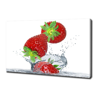 Tableau sur toile Chute de fraises