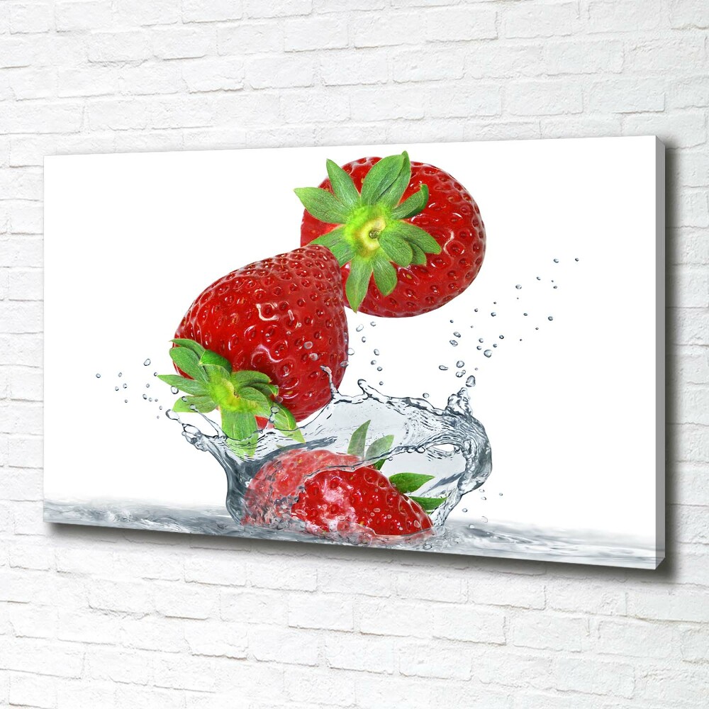 Tableau sur toile Chute de fraises