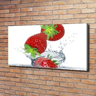 Tableau sur toile Chute de fraises