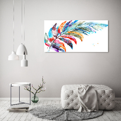 Tableau imprimé sur toile Plume colorée