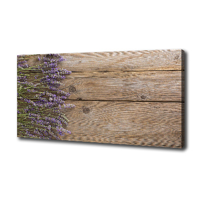 Tableau mural sur toile Lavande sur bois