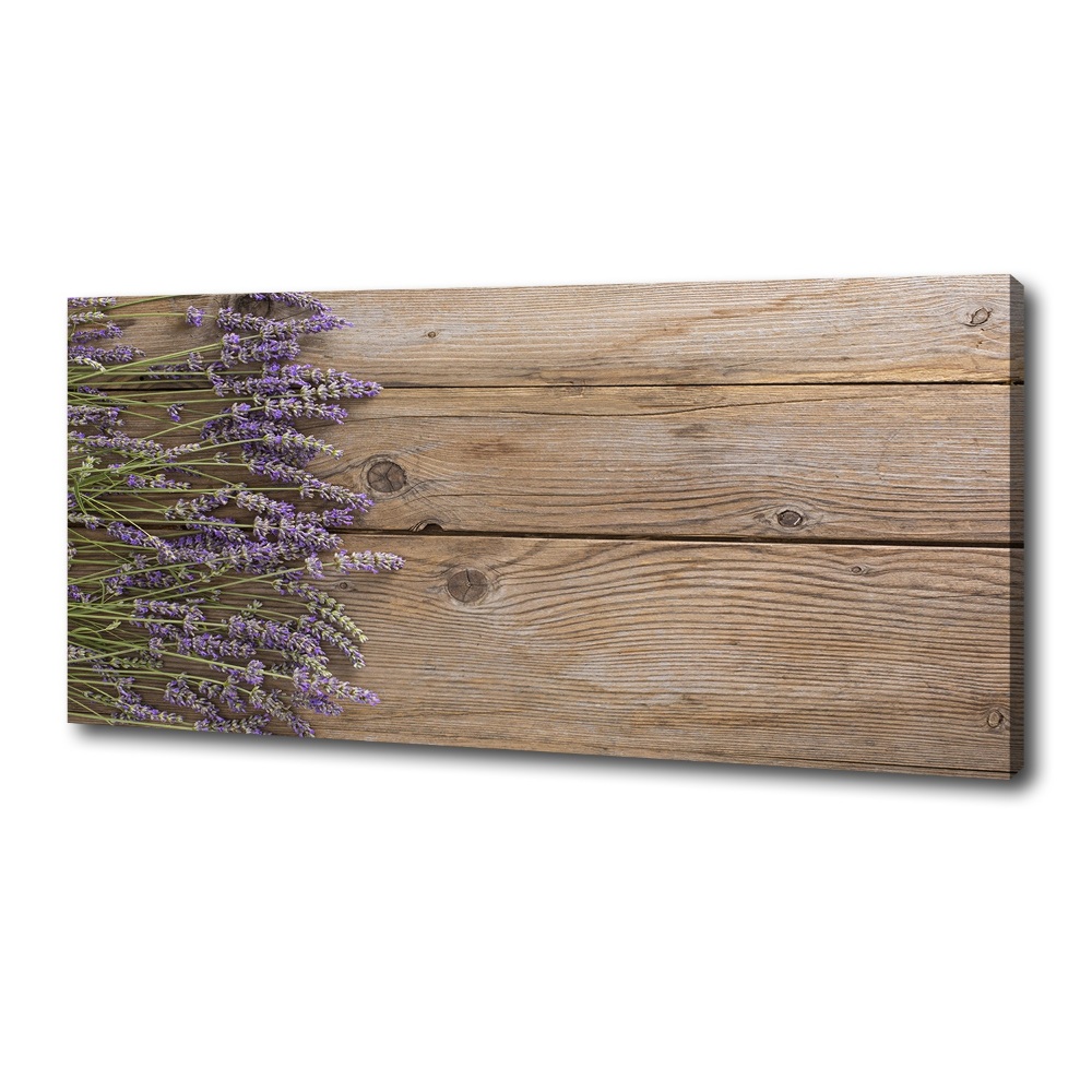 Tableau mural sur toile Lavande sur bois