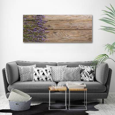 Tableau mural sur toile Lavande sur bois