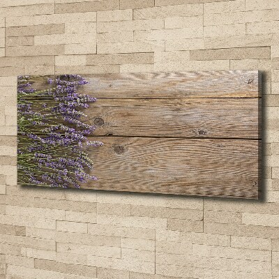 Tableau mural sur toile Lavande sur bois