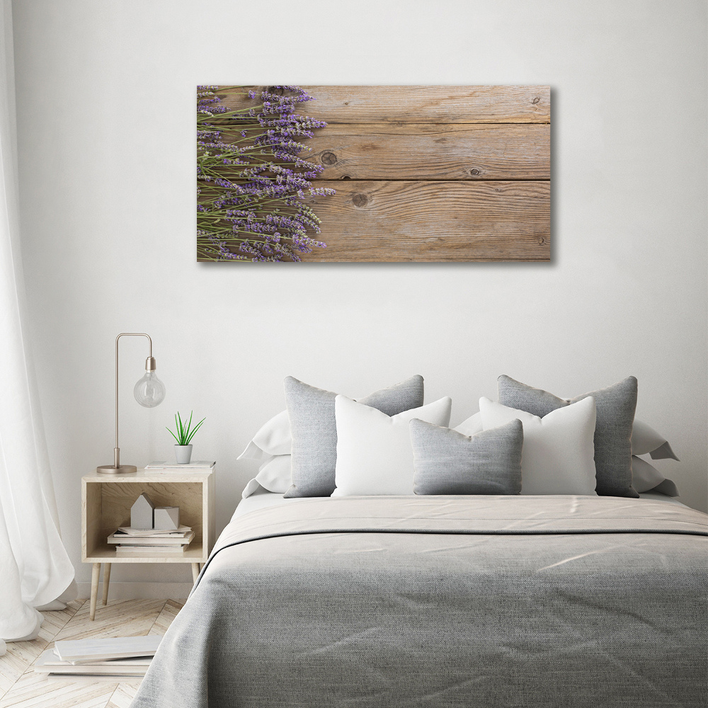 Tableau mural sur toile Lavande sur bois