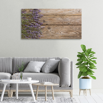 Tableau mural sur toile Lavande sur bois