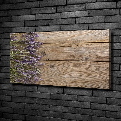 Tableau mural sur toile Lavande sur bois