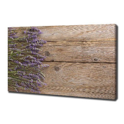 Tableau mural sur toile Lavande sur bois