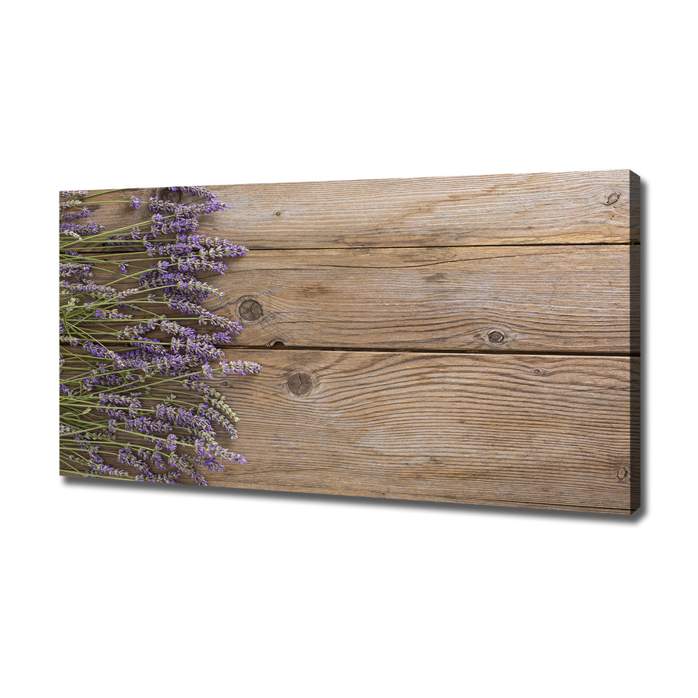 Tableau mural sur toile Lavande sur bois