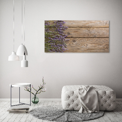 Tableau mural sur toile Lavande sur bois