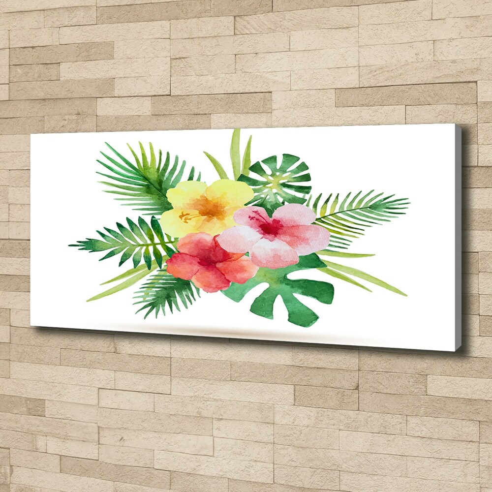 Tableau mural sur toile Fleurs hawaïennes