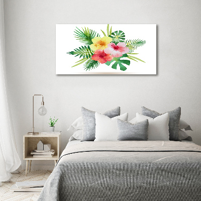 Tableau mural sur toile Fleurs hawaïennes