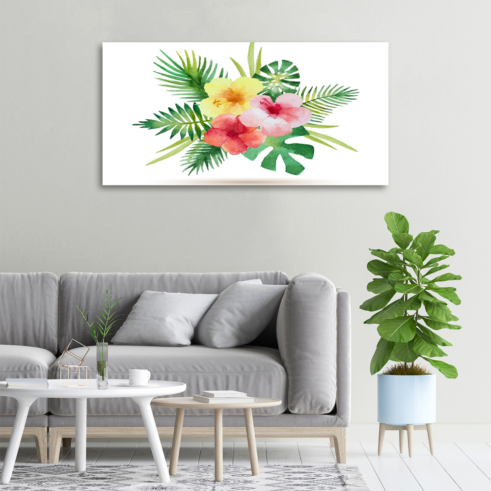 Tableau mural sur toile Fleurs hawaïennes