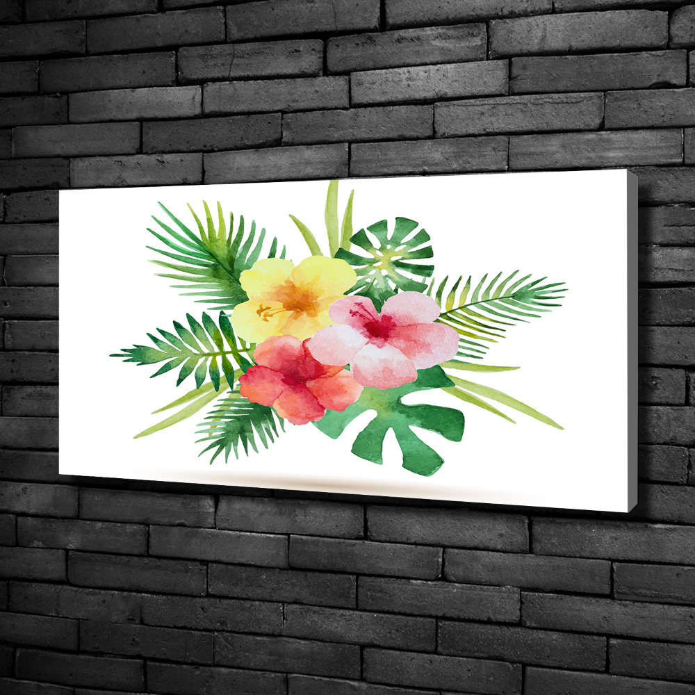 Tableau mural sur toile Fleurs hawaïennes