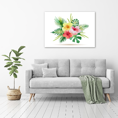 Tableau mural sur toile Fleurs hawaïennes