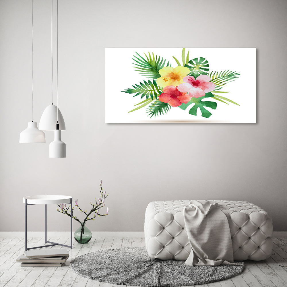 Tableau mural sur toile Fleurs hawaïennes