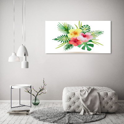 Tableau mural sur toile Fleurs hawaïennes