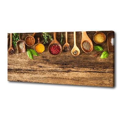 Tableau mural sur toile Epices en bois