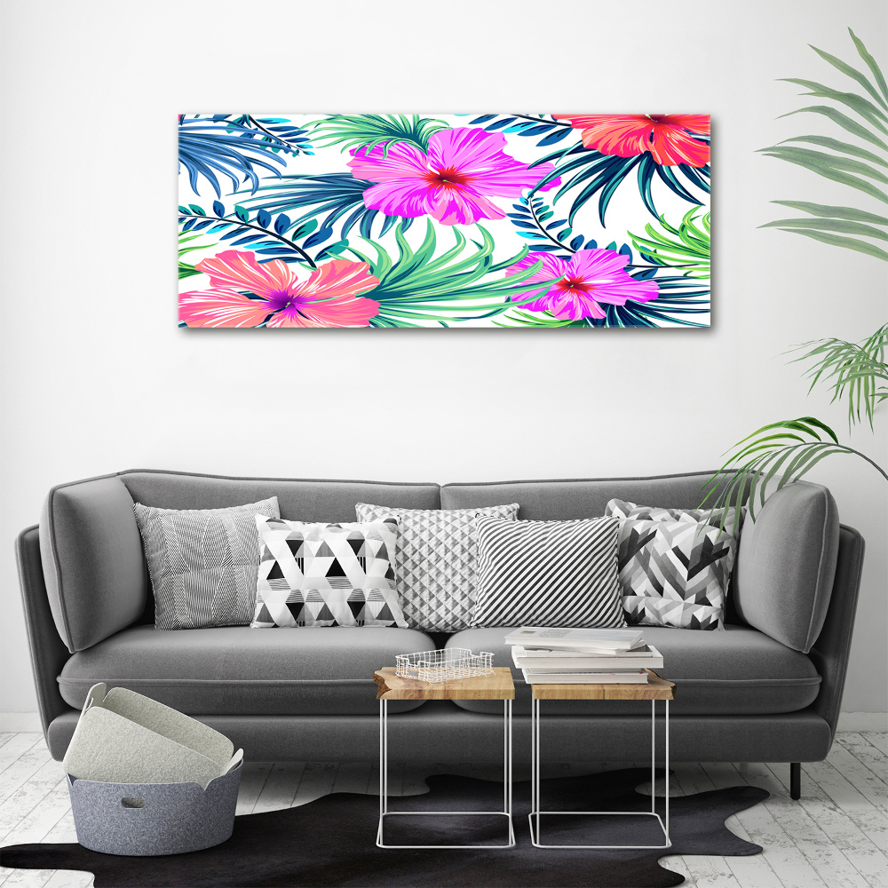 Tableau mural sur toile Fleurs hawaïennes