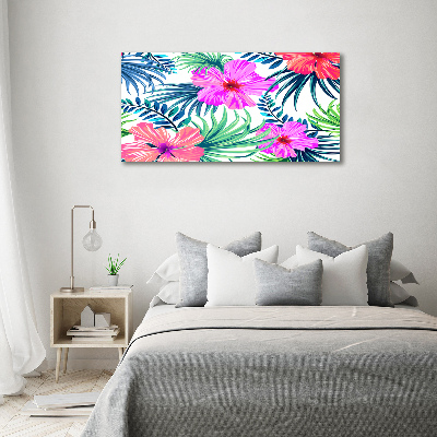 Tableau mural sur toile Fleurs hawaïennes