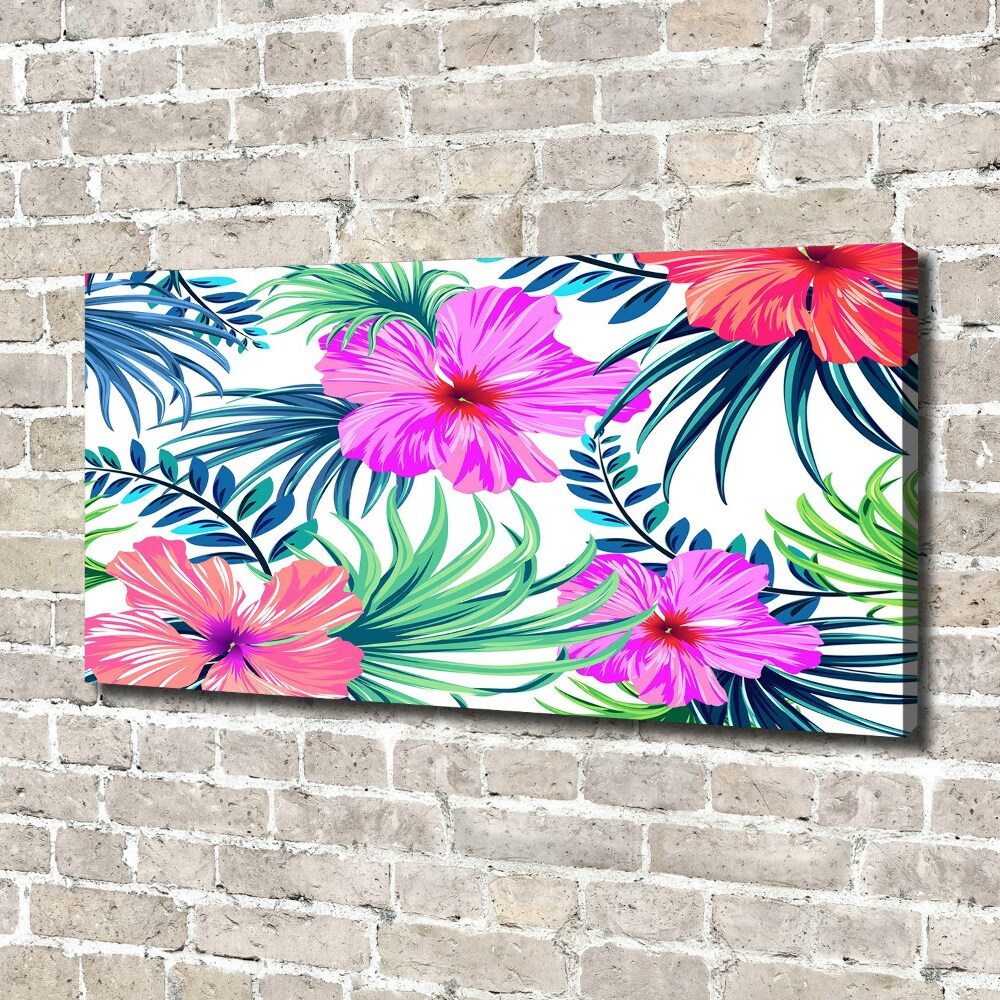 Tableau mural sur toile Fleurs hawaïennes