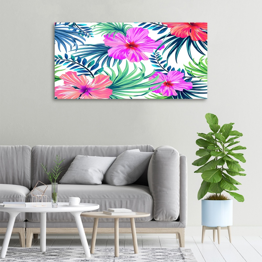 Tableau mural sur toile Fleurs hawaïennes