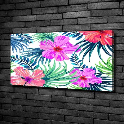 Tableau mural sur toile Fleurs hawaïennes