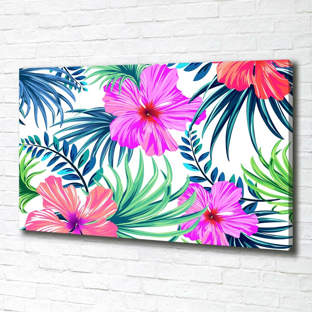 Tableau mural sur toile Fleurs hawaïennes