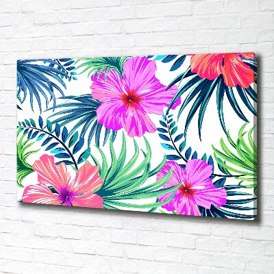 Tableau mural sur toile Fleurs hawaïennes