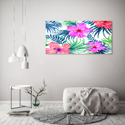 Tableau mural sur toile Fleurs hawaïennes