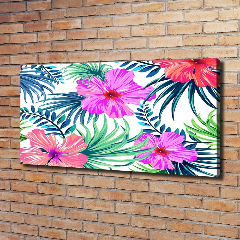 Tableau mural sur toile Fleurs hawaïennes