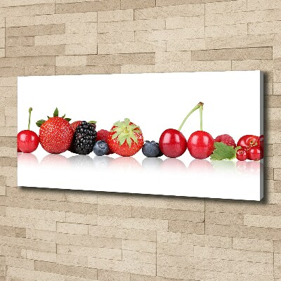 Tableau toile imprimée Fruits en rangée