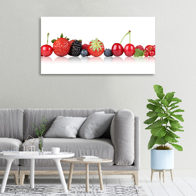 Tableau toile imprimée Fruits en rangée