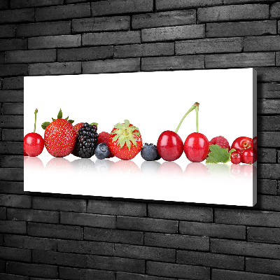 Tableau toile imprimée Fruits en rangée