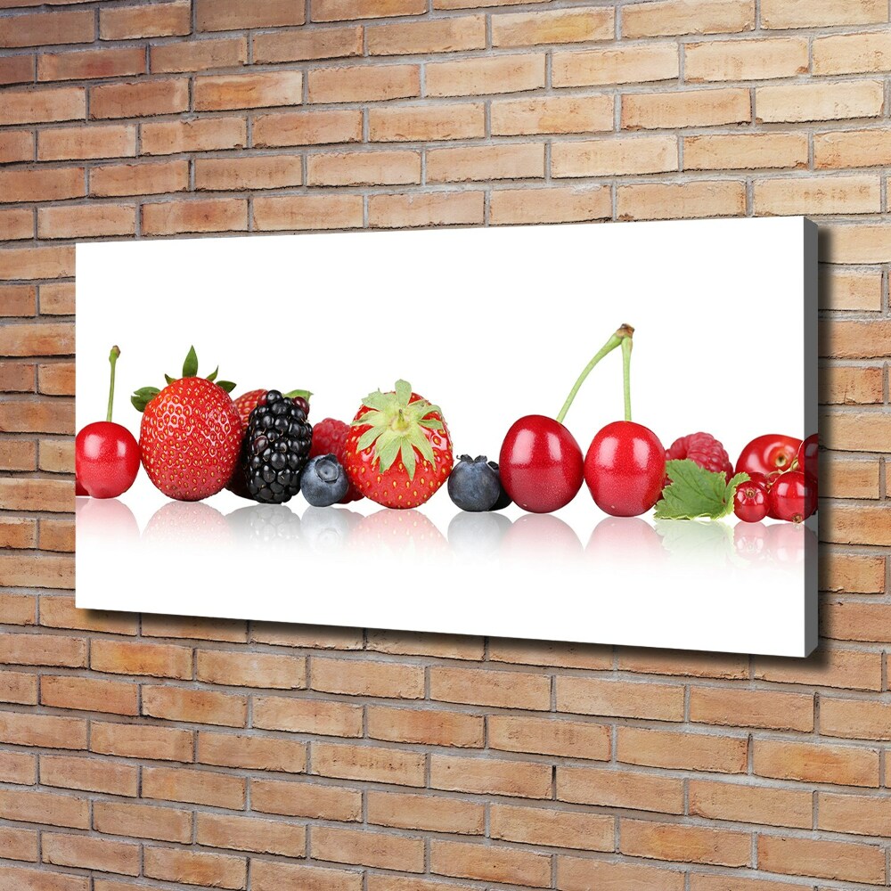 Tableau toile imprimée Fruits en rangée