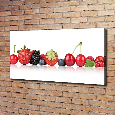 Tableau toile imprimée Fruits en rangée