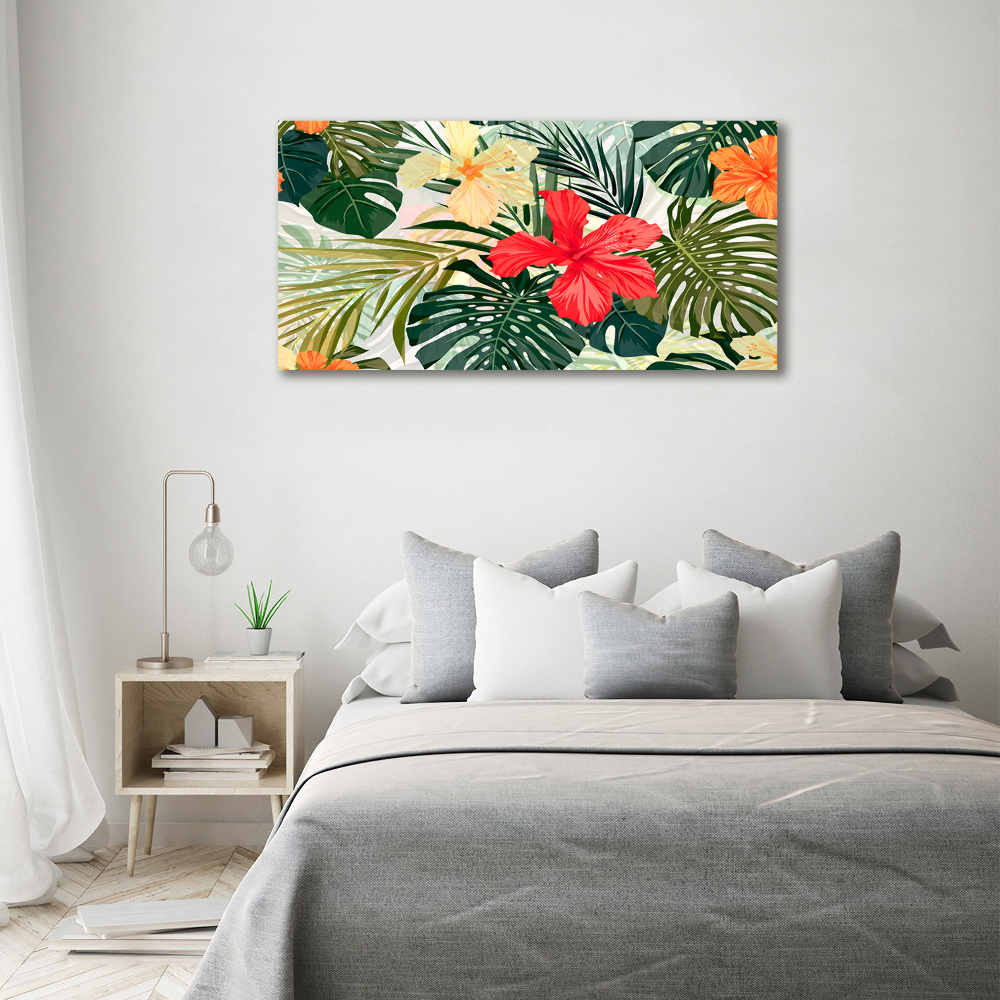 Tableau sur toile Fleurs hawaïennes