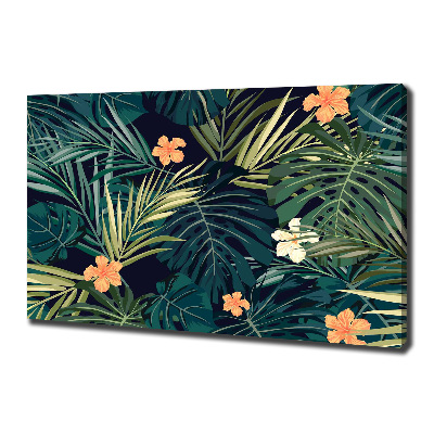 Tableau toile imprimée Feuilles tropicales