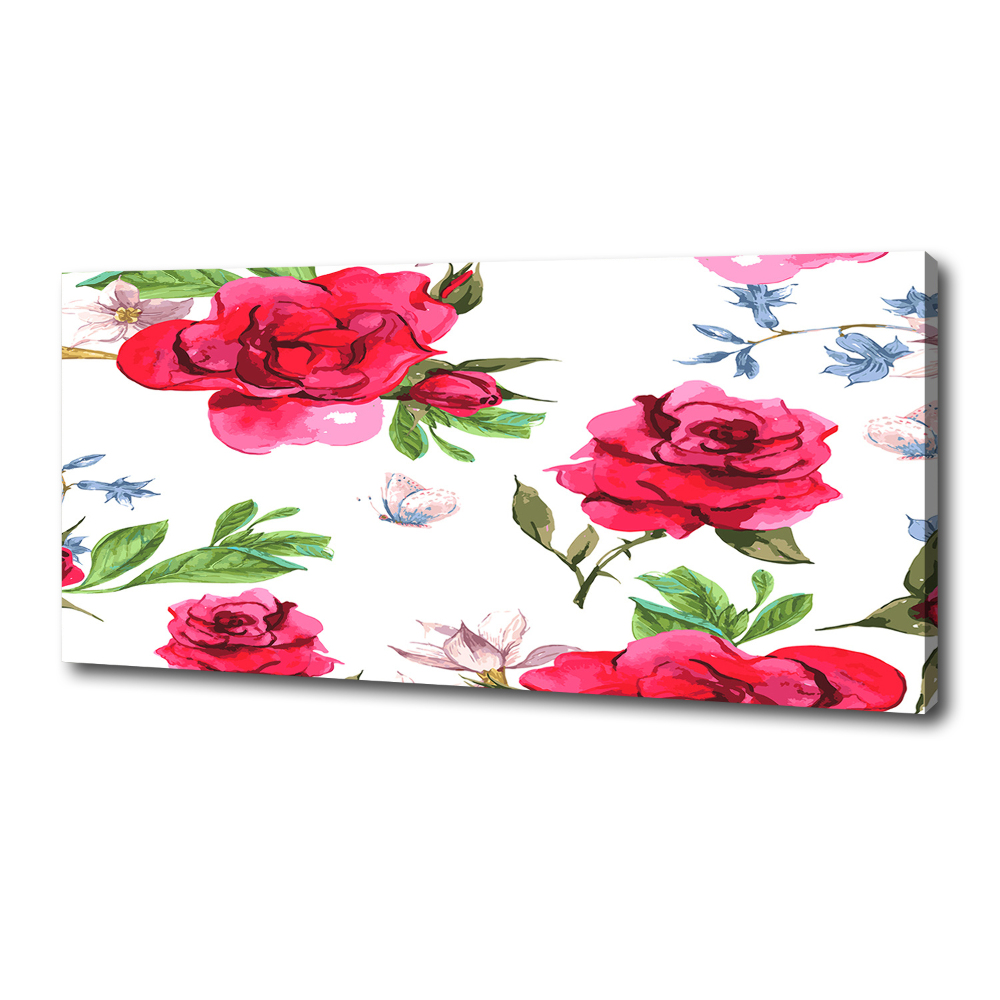 Tableau toile imprimée Roses rouges