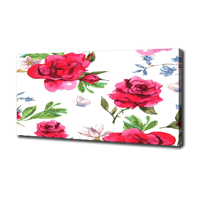 Tableau toile imprimée Roses rouges