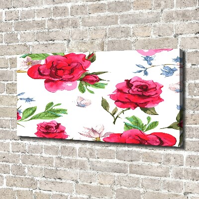 Tableau toile imprimée Roses rouges