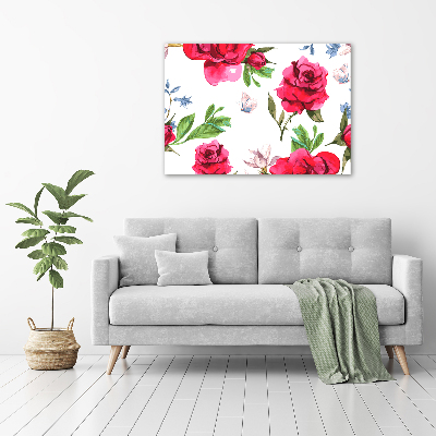 Tableau toile imprimée Roses rouges