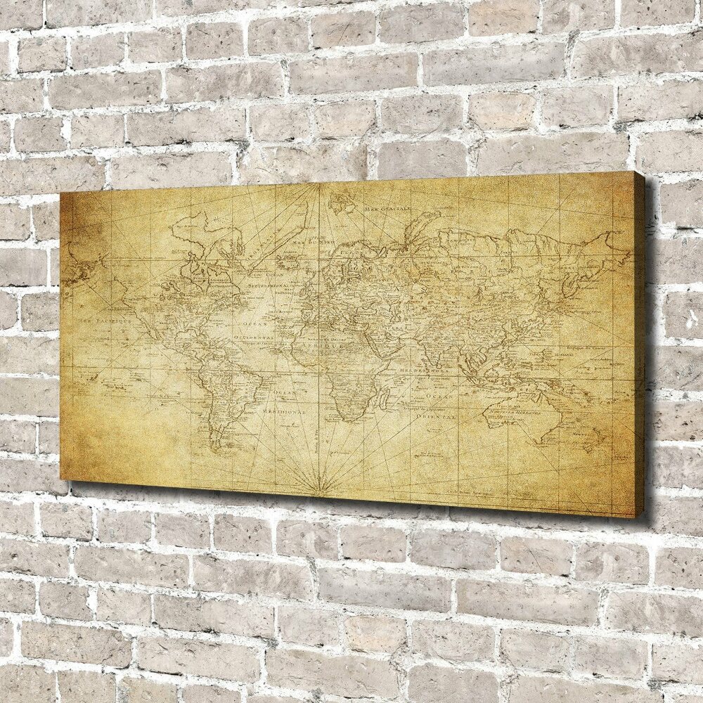 Tableau toile imprimée Ancienne carte du monde