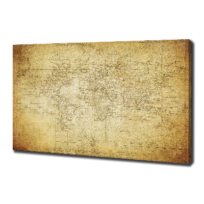 Tableau toile imprimée Ancienne carte du monde