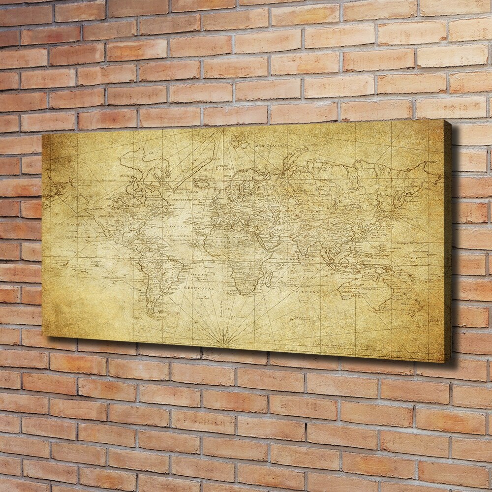 Tableau toile imprimée Ancienne carte du monde