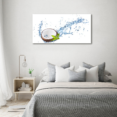 Tableau mural sur toile Noix de coco et eau