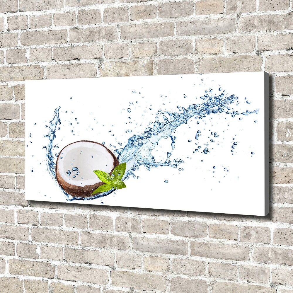 Tableau mural sur toile Noix de coco et eau