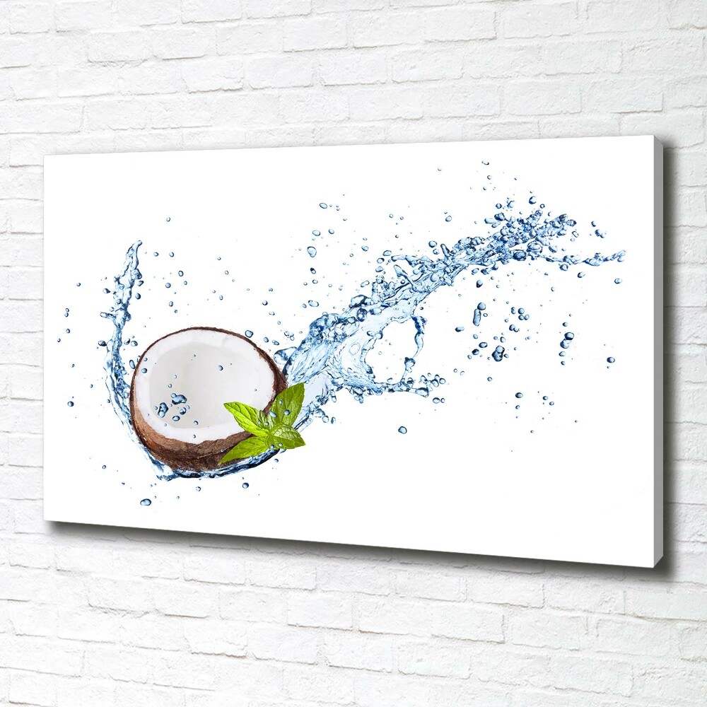 Tableau mural sur toile Noix de coco et eau